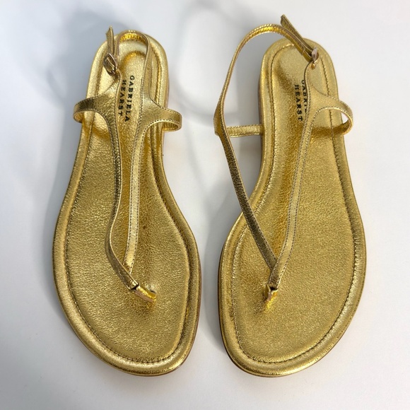 GABRIELA HEARST Gia Metallic Slingback Sandals NEW